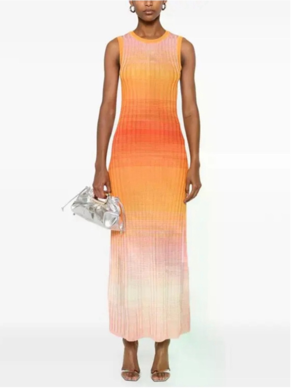 Maje Tie Dye Ombré Knit 4-6 Island Maxi Dress